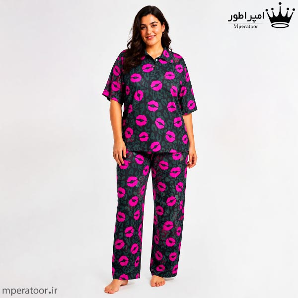 ست بلوز شلوار زنانه خانگی طرح جدید (بوس)