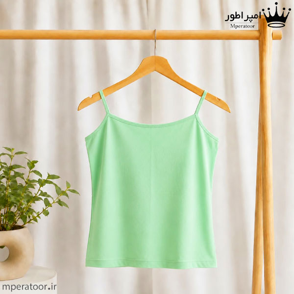 تاپ بندی زنانه جنس ویسکوز کد tb1 رنگ سبز زیتونی روشن