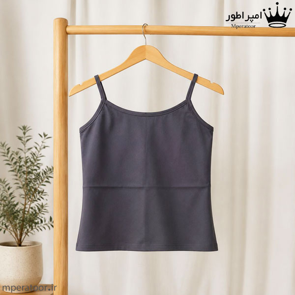 تاپ بندی زنانه کد tb3 جنس پنبه رنگ طوسی