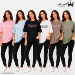 تیشرت باکسی زنانه پنبه ماکان